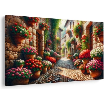 Obraz květinová ulička - 90x60