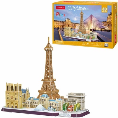 CubicFun 3D puzzle CityLine panorama: Paříž 114 ks