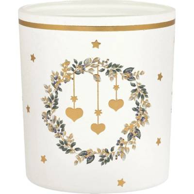 GREEN GATE Svícen Zelda White 8 cm, bílá barva, sklo