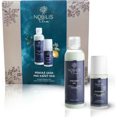 Nobilis Tilia Šetrná Přírodní Péče Pro Muže sprchový gel 200 ml + Nobilis Tilia Deodorant deodorant roll on 50 ml