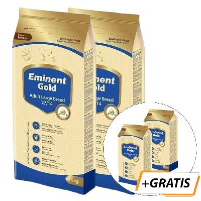 Eminent Dog Gold Adult Large Breed 2 x 15 kg + 2 x 2 kg gratis