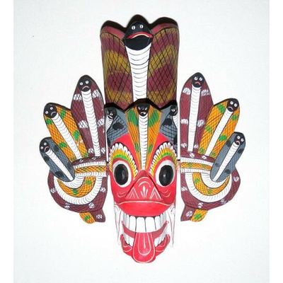 Naga Raksha 30 x 30 cm - tradiční maska Srí Lanka