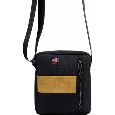 Nordee pánská Crossbody taška z polyesteru S115 černá/světle hnědá
