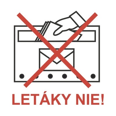 Letáky nie, nevhadzujte reklamy, samolepka
