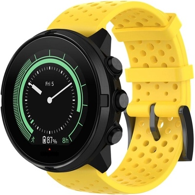 VSECHNONAMOBIL 60145 HOLE Silikonový řemínek pro Suunto 9 / Suunto 7 / Suunto 9 Baro / Suunto Spartan Sport žlutý