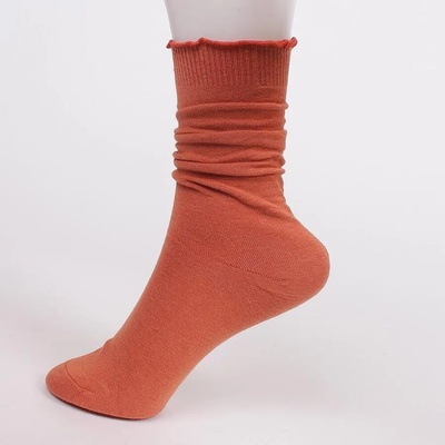 Дамски къси чорапи в керемиден цвят