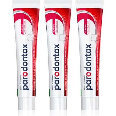 Parodontax Classic паста за зъби против кървене на венци без флуорид 3x75ml