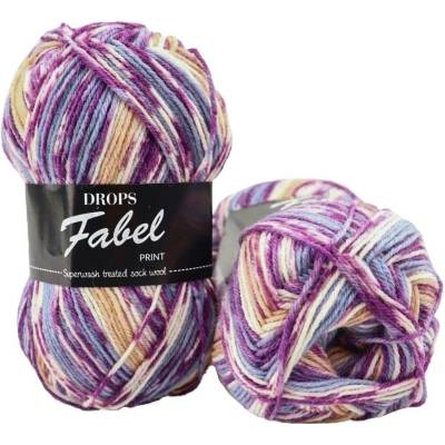 Drops Fabel print 904 levandule