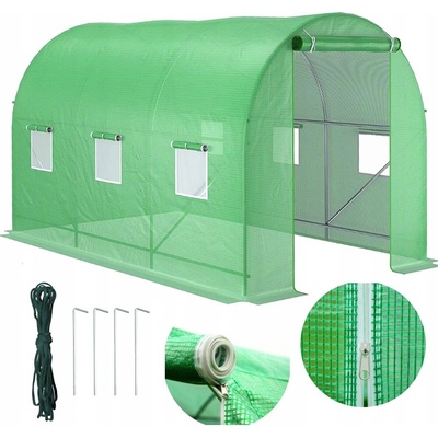 Garden Master tunel 6 oken 350 x 200 x 200 cm zelená