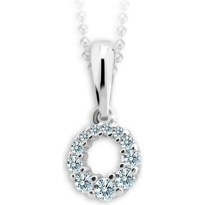 Danfil Dětský přívěsek C2154 z bílého zlata s kamínky White