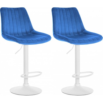 Design-Shop Toni samet Modrá / bílá 2 ks