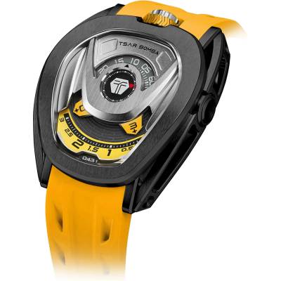 Tsar Bomba Мъжки часовник TSAR BOMBA Pulse Reactor Automatic Black Yellow TB8213YB (TB8213YB)