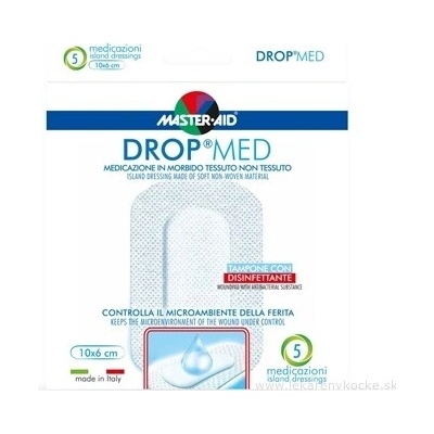 Master Aid Drop Med Sterilní krytí na rány (10 x 6 cm) 5ks