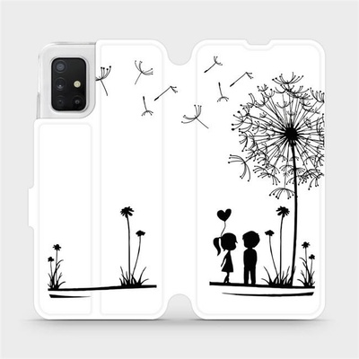 Pouzdro Mobiwear parádní flip Samsung Galaxy A51 - MH16P Dvojice s pampeliškou