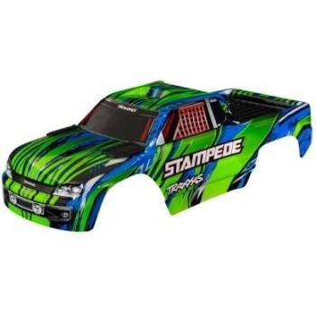 Traxxas каросерия Stampede зелена (безскобова)