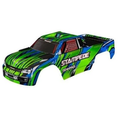 Traxxas каросерия Stampede зелена (безскобова)