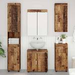 vidaXL Банен стенен шкаф TULUM Старо дърво 37 x 24, 5 x 86 см (880339)