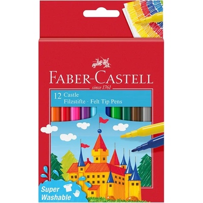 Faber-Castell Флумастери Замък, 12 цвята (O1010180023)