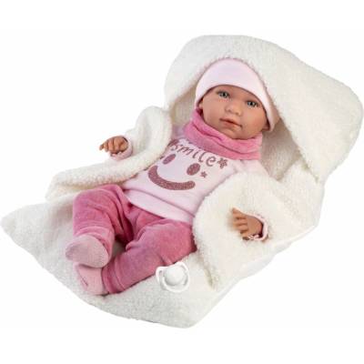 Llorens 74140 New Born realistické bábätko so zvukmi a mäkkým látkovým telom 42 cm
