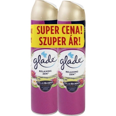 Glade Aerosol Relaxing Zen osvěžovač vzduchu 2 x 300 ml
