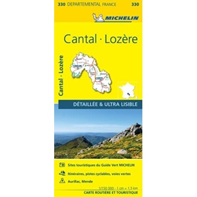 Michelin vydavatelství mapa Cantal,Lozere 1:175 t.