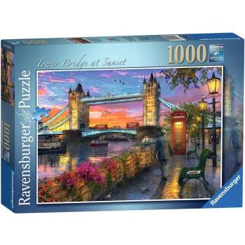 Image 1 of Ravensburger Пъзел Ravensburger от 1000 части - Тауър Бридж по залез (15033)