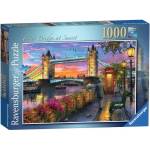 Ravensburger Пъзел Ravensburger от 1000 части - Тауър Бридж по залез (15033)