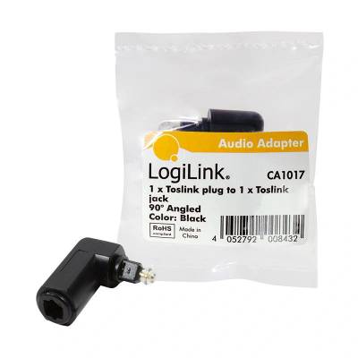 LogiLink Toslink apa - Toslink anya derékszögű audio adapter fekete (CA1017) (CA1017) (CA1017)