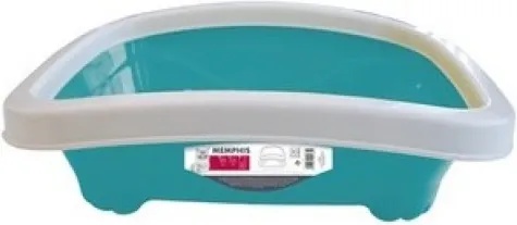 Mpets Memphis Cat Litter Tray with Rim - открита котешка тоалетна с борд 49, 2 x 39, 5 x 15 см - 20100399