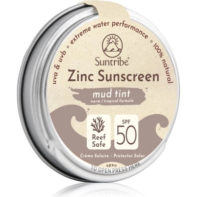 Suntribe Zinc Sunscreen минерален защитен крем за лице и тяло SPF 50 Mud Tint 45 гр