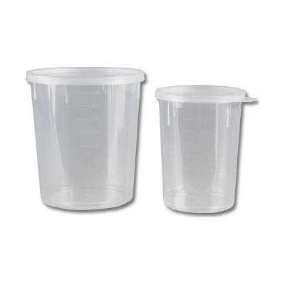 Nádoba 920 ml, konická s víčkem bílá