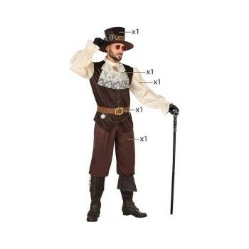 BigBuy Carnival Маскировъчен костюм за възрастни DISFRAZ STEAMPUNK M-L Steampunk Кафяв (5 Части) Размер M/L