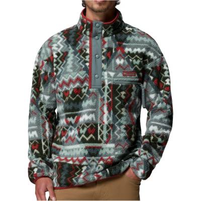 Columbia Мъжки поларен пуловер Columbia Helvetia II Printed Half Snap Fleece Fleece jumper - Sedona Sage / Geomix - размер XXL (005-6144-2516)
