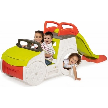 Smoby preliezačka Adventure Car s pieskoviskom a šmykľavkou 840200