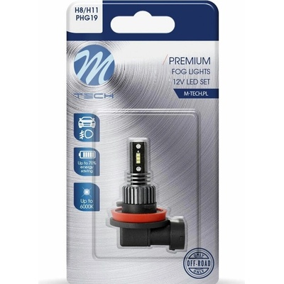 M-Tech PREMIUM H8/H11 6 LED 3 W biele 1 ks LB511W-01B
