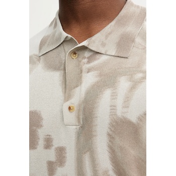 Desigual Тениска с яка Desigual FLOWER в сиво с десен 25WMTF02 (25WMTF02)