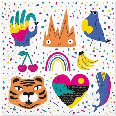 PAW SDL144300 Doodle Friends servítky 3V 20ks 33x33cm