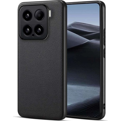 Lenuo TPU leather kryt pro Xiaomi 15 Black