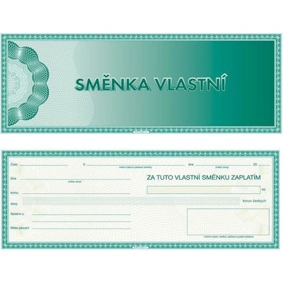 Směnky vlastní zaplatím 10 listů