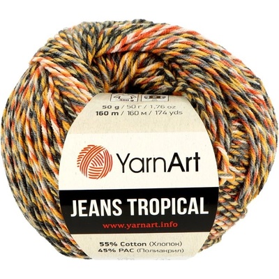 YarnArt Jeans Tropical 610 sivo žltá