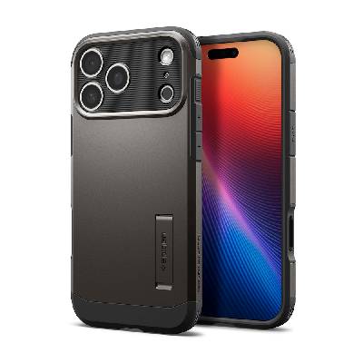 Хибриден кейс с най-висока степен на защита с MagSafe за iPhone 17 Pro - Spigen Tough Armor T MagSafe Case (тъмносив) (ACS10362)