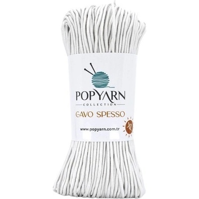 POPYARN Příze Cavo spesso B01 - bílá, 200g 110m
