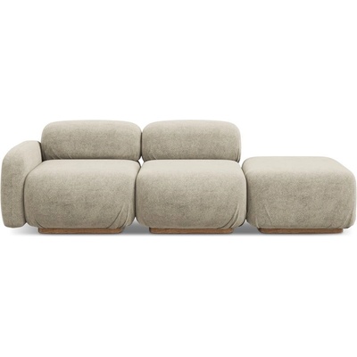 makamii Бежов модулна лежанка от букле (десен ъгъл) Ailani - Makamii (AILANI_3SOR_7_W1_C3)