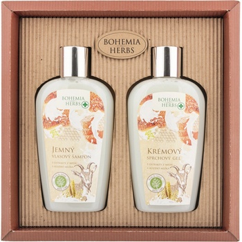 Bohemia Herbs Med a Kozí mléko sprchový gel 250 ml + šampon na vlasy 250 ml dárková sada