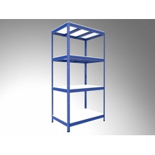 Biedrax Regál 50 x 90 x 180 cm, 4 police, modrý