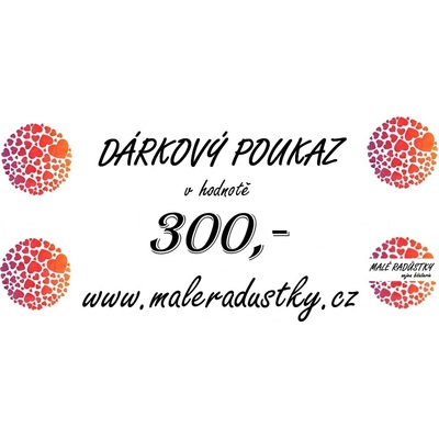 Dárkový poukaz v hodnotě 300,-