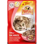 Partner in Pet Food Propesko пауч за котка, хапки месо, агне и пиле - 0, 100 кг - 72586
