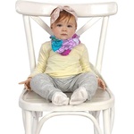 Sevibaby Бебешки лигавник - бандан шал 2 в 1 Цвят ЦВЕТЯ (360-1)