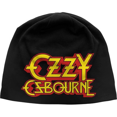 CurePink zimní čepice Ozzy Osbourne Logo bavlna