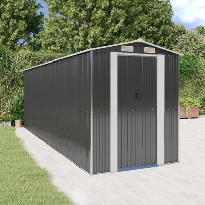 HABA Градинска барака антрацит 192x606x223 см поцинкована стомана (V3147454)